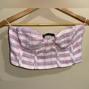 Zara tweed crop top